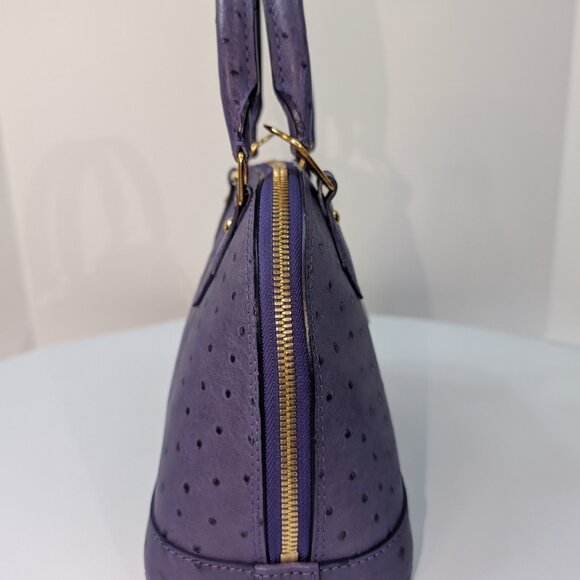 Louis Vuitton Purple Alma BB in Ostrich Leather - Picture 6 of 16